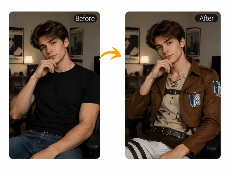 AI Clothes Swap for Creative Character Transformations